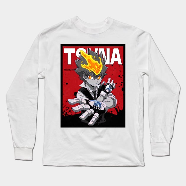 Tsunayoshi Tsuna Sawada Katekyo Hitman Reborn Long Sleeve T-Shirt by ShariLambert